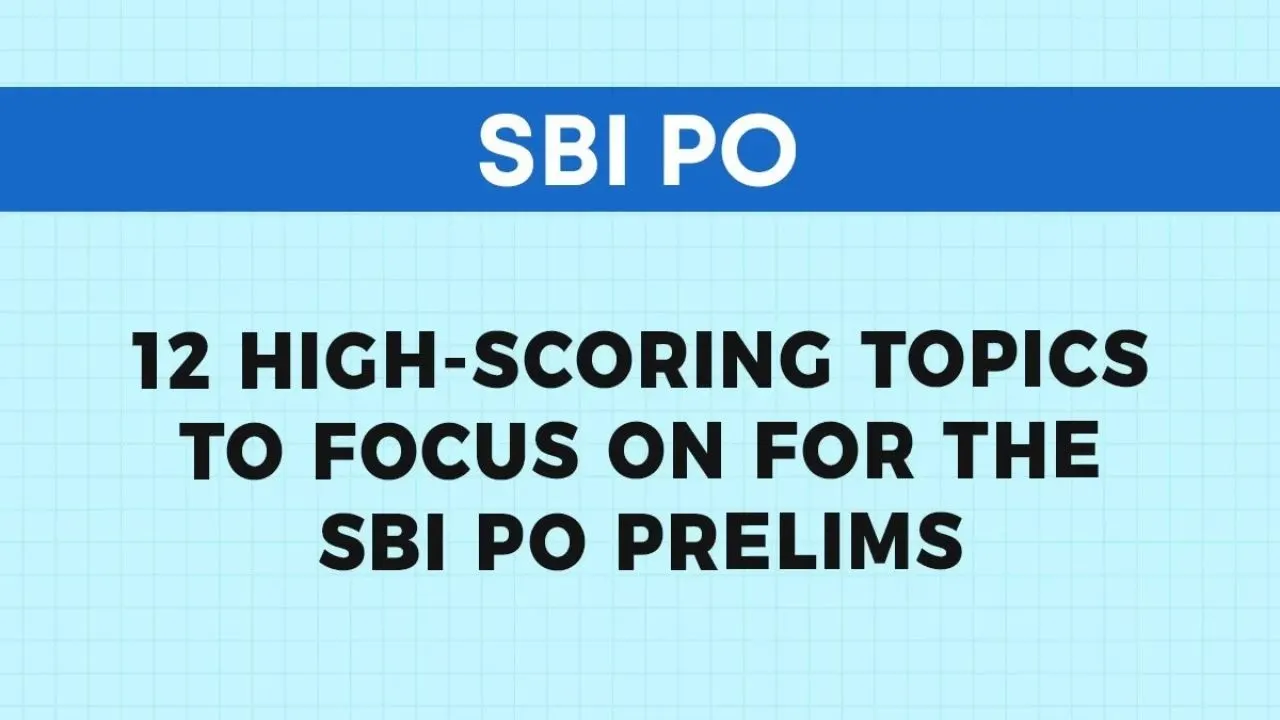 sbi-po-prelims-topics