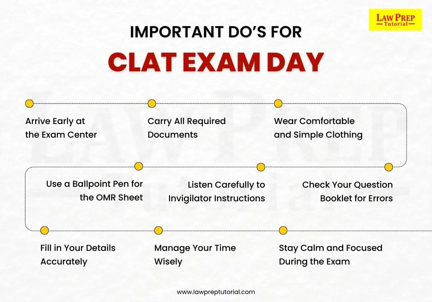 Do's for CLAT Exam Day