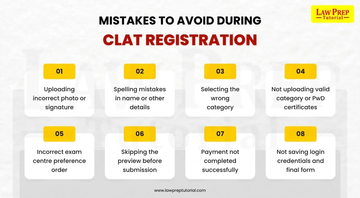 Mistakes to Avoid During CLAT Registration