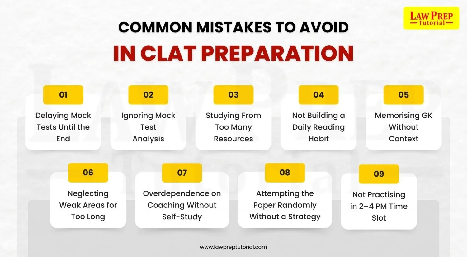 comman mistakes to avoid in clat exam