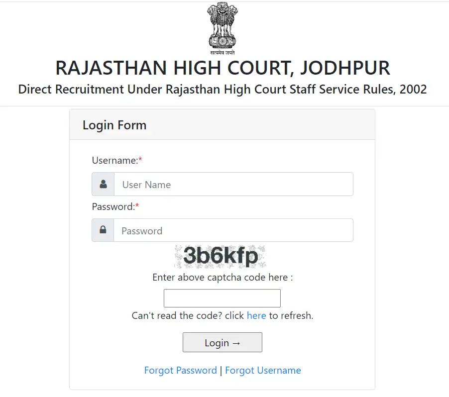 rjs admit card link