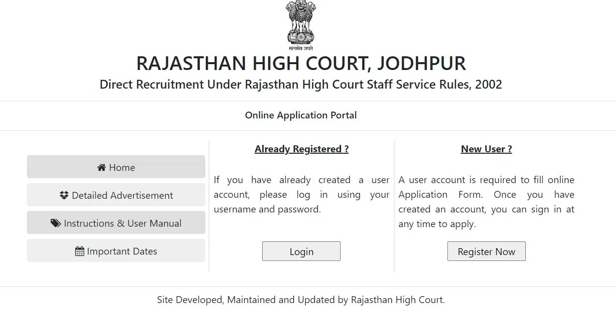 rjs admit card download
